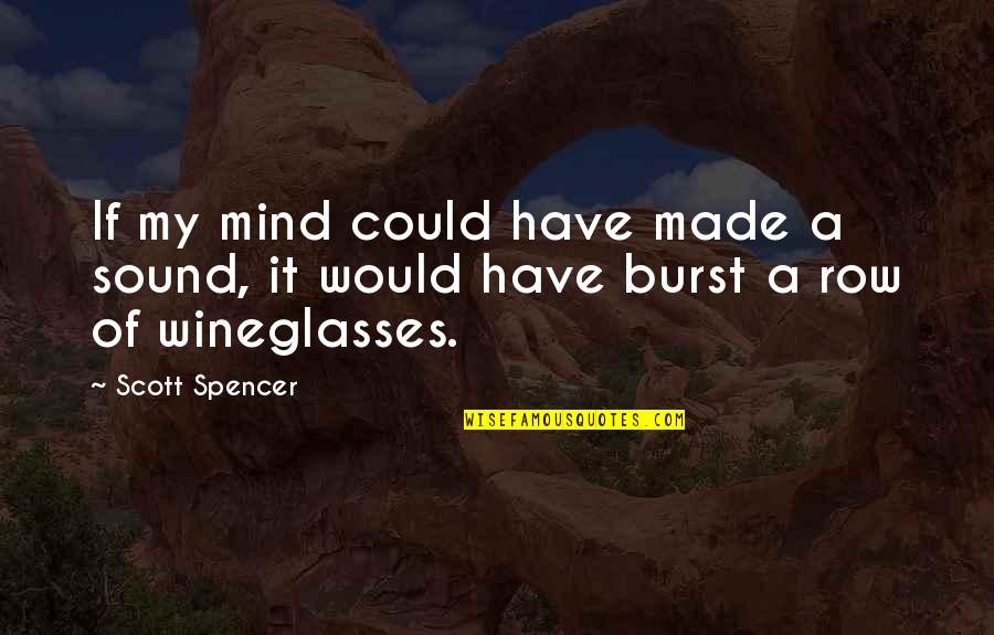 Mind Burst Quotes By Scott Spencer: If my mind could have made a sound,