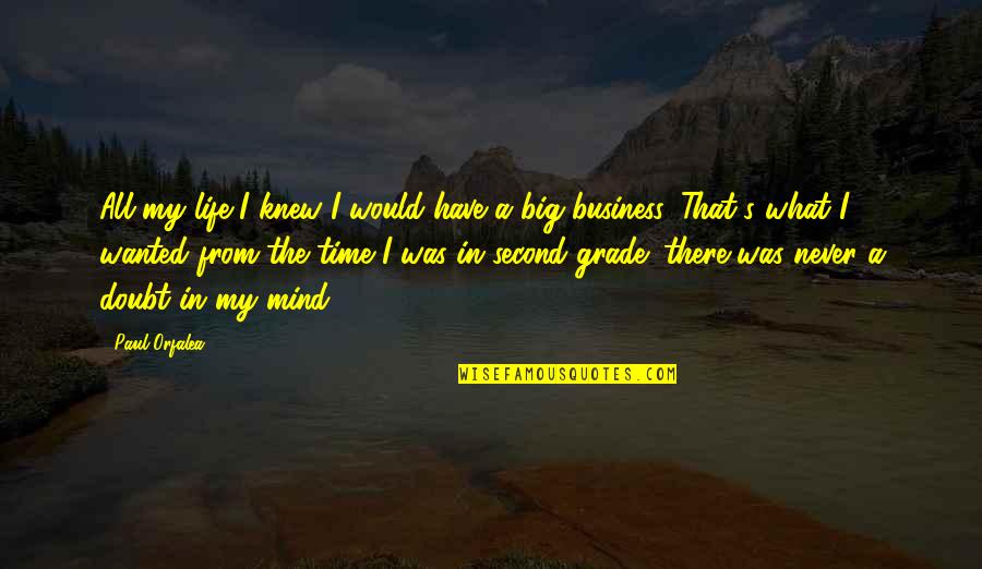 Mind Business Quotes By Paul Orfalea: All my life I knew I would have