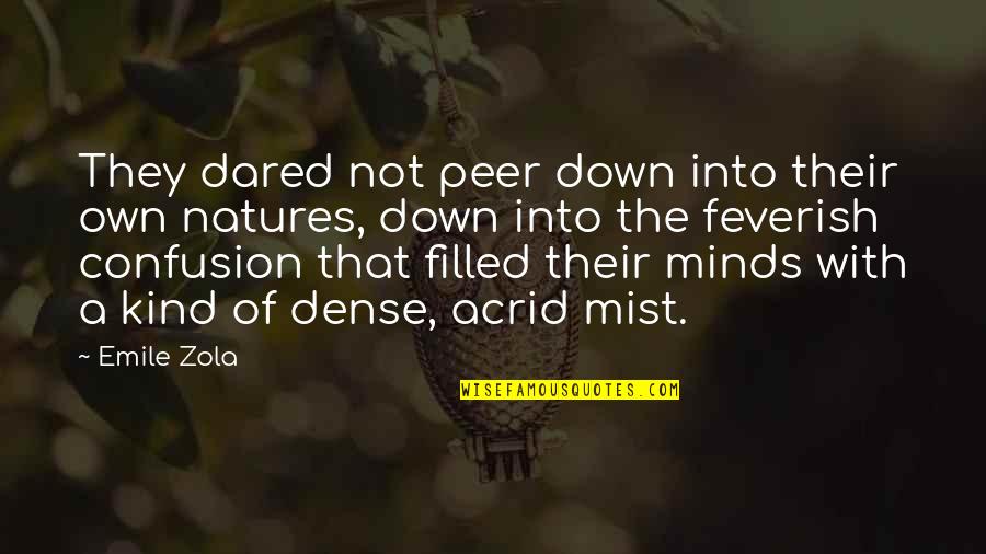 Mind Confusion Quotes By Emile Zola: They dared not peer down into their own