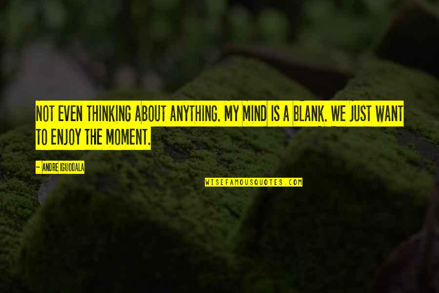 Mind Is Blank Quotes By Andre Iguodala: Not even thinking about anything. My mind is Mind Is Blank Quotes By Andre Iguodala: Not even thinking about anything. My mind is