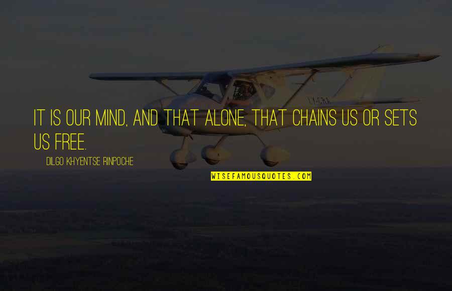 Mind Is Free Quotes By Dilgo Khyentse Rinpoche: It is our mind, and that alone, that