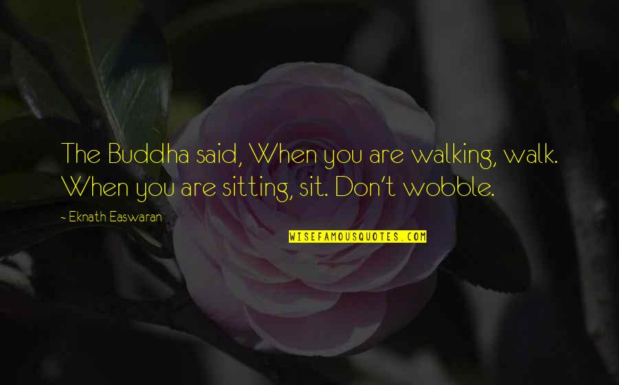 Mind Power Secrets Quotes By Eknath Easwaran: The Buddha said, When you are walking, walk.