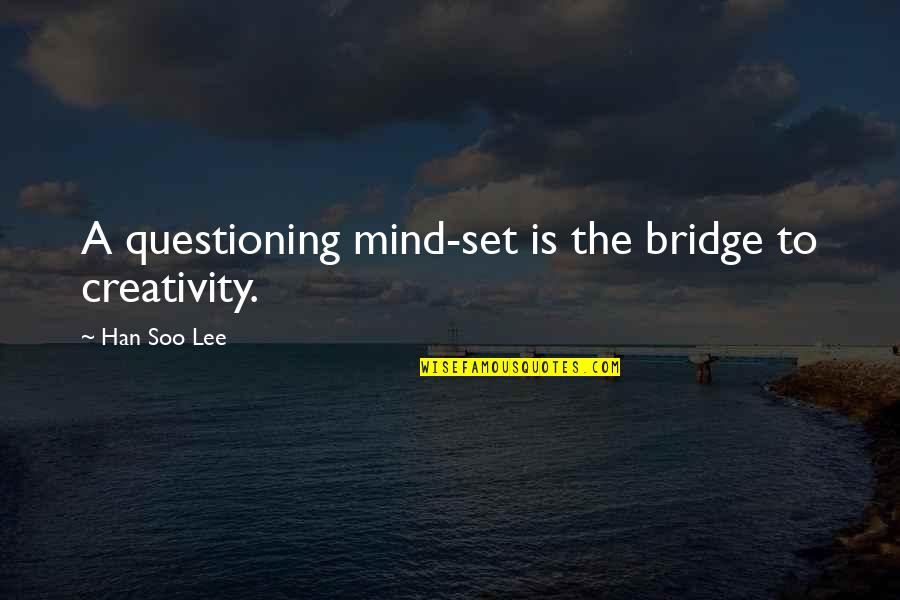 Mind Questioning Quotes By Han Soo Lee: A questioning mind-set is the bridge to creativity. Mind Questioning Quotes By Han Soo Lee: A questioning mind-set is the bridge to creativity.
