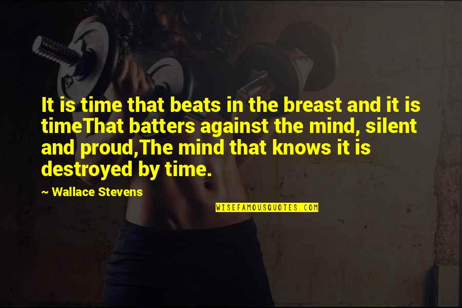 Mind The Time Quotes By Wallace Stevens: It is time that beats in the breast Mind The Time Quotes By Wallace Stevens: It is time that beats in the breast