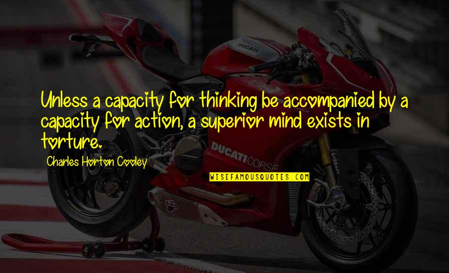 Mind Torture Quotes By Charles Horton Cooley: Unless a capacity for thinking be accompanied by