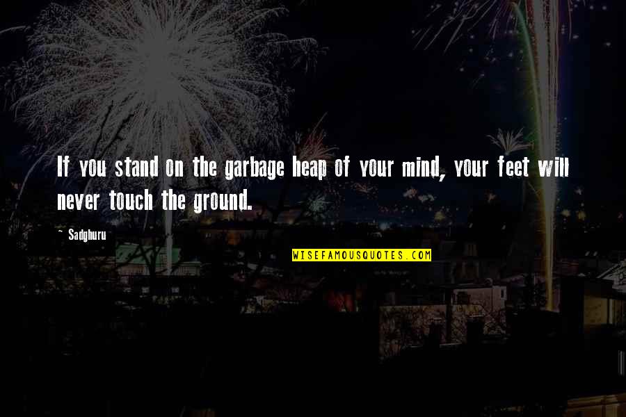 Mind Touch Quotes By Sadghuru: If you stand on the garbage heap of