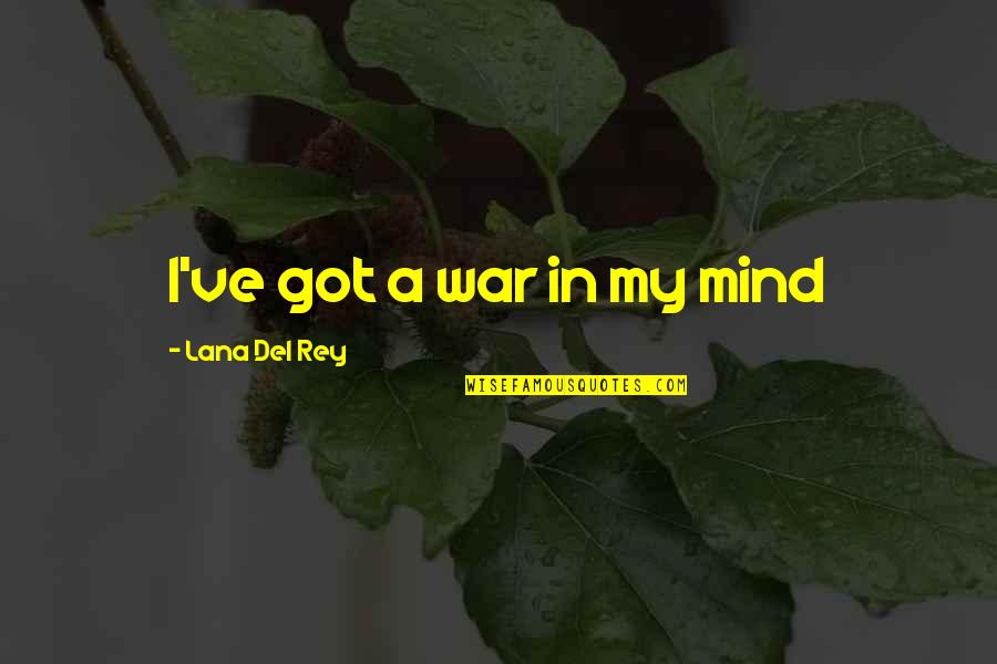 Mind War Quotes By Lana Del Rey: I've got a war in my mind