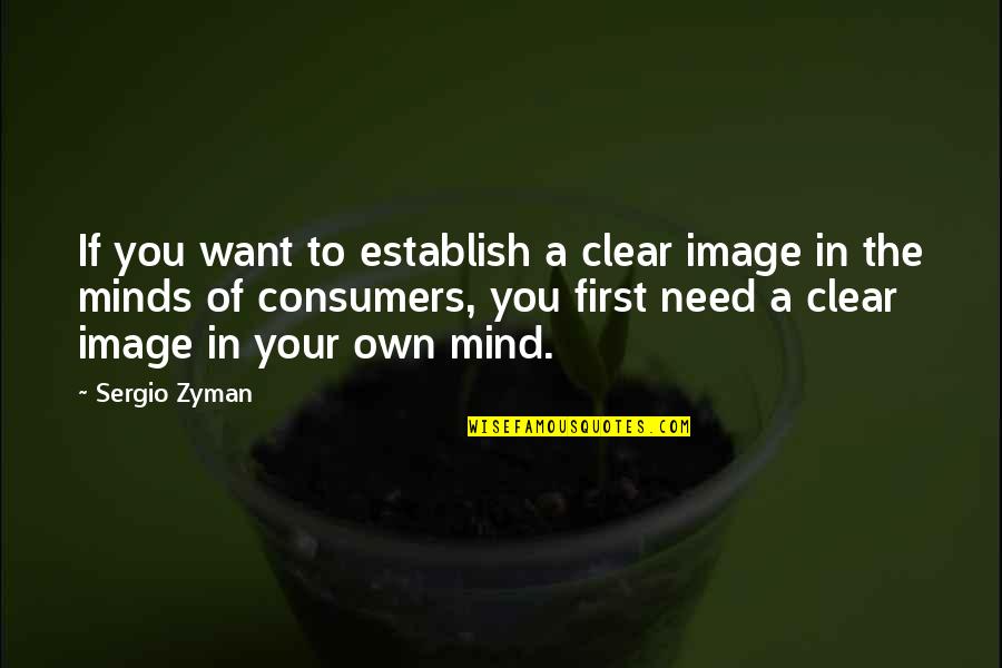 Mind Your Own Quotes By Sergio Zyman: If you want to establish a clear image