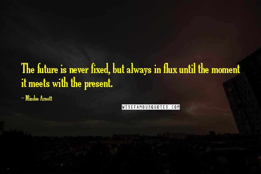 Mindee Arnett quotes: The future is never fixed, but always in flux until the moment it meets with the present.