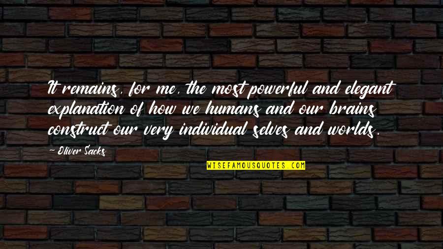 Mindet Elverem Quotes By Oliver Sacks: It remains, for me, the most powerful and Mindet Elverem Quotes By Oliver Sacks: It remains, for me, the most powerful and