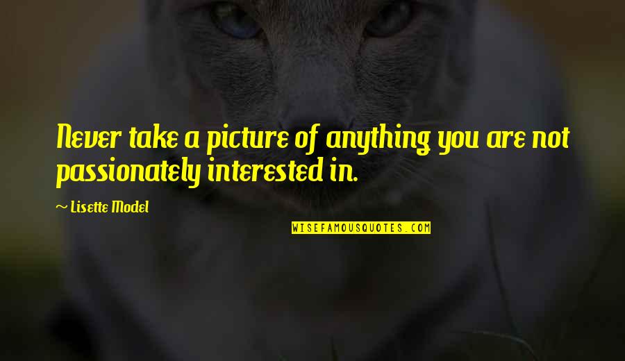 Mindflash Pricing Quotes By Lisette Model: Never take a picture of anything you are