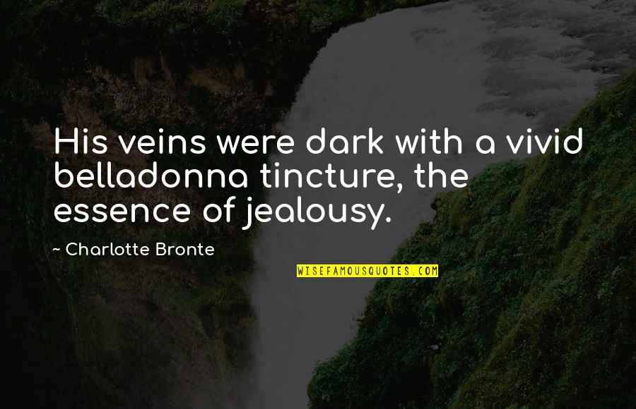 Mindfogs Quotes By Charlotte Bronte: His veins were dark with a vivid belladonna