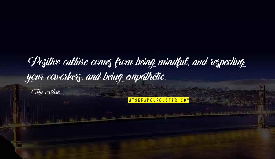 Mindful Quotes By Biz Stone: Positive culture comes from being mindful, and respecting Mindful Quotes By Biz Stone: Positive culture comes from being mindful, and respecting