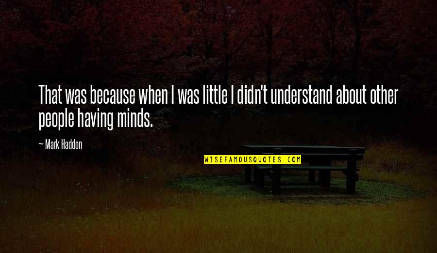 Minds Quotes By Mark Haddon: That was because when I was little I