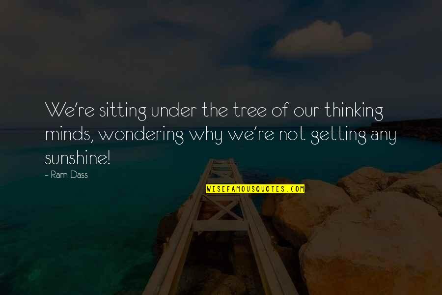 Minds & Thinking Quotes By Ram Dass: We're sitting under the tree of our thinking