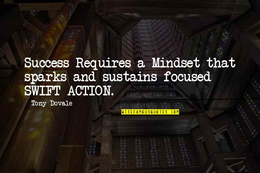 Mindset And Success Quotes By Tony Dovale: Success Requires a Mindset that sparks and sustains