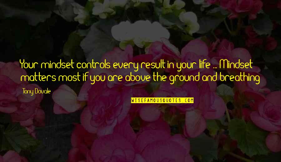 Mindset And Success Quotes By Tony Dovale: Your mindset controls every result in your life