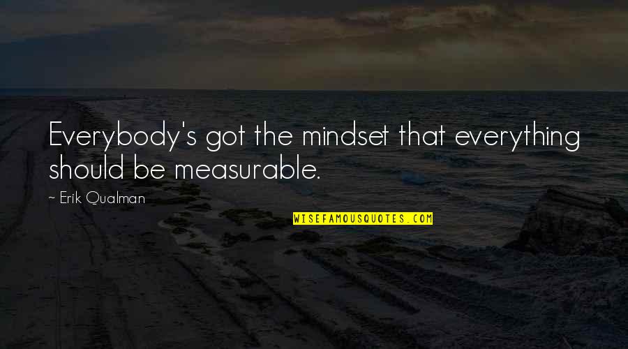 Mindset Is Everything Quotes By Erik Qualman: Everybody's got the mindset that everything should be