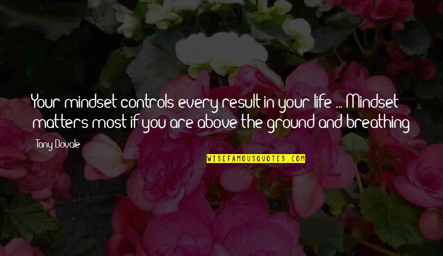 Mindset On Success Quotes By Tony Dovale: Your mindset controls every result in your life