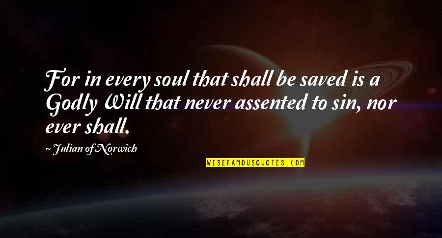 Mindstate Lyrics Quotes By Julian Of Norwich: For in every soul that shall be saved