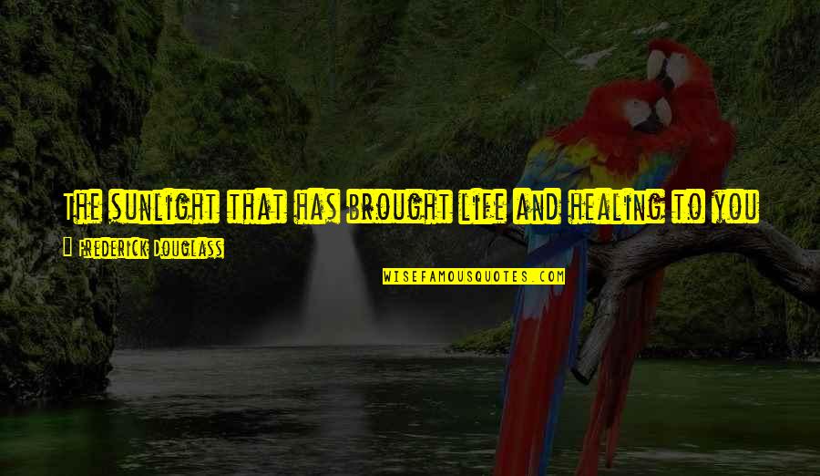 Mine Me Quotes By Frederick Douglass: The sunlight that has brought life and healing