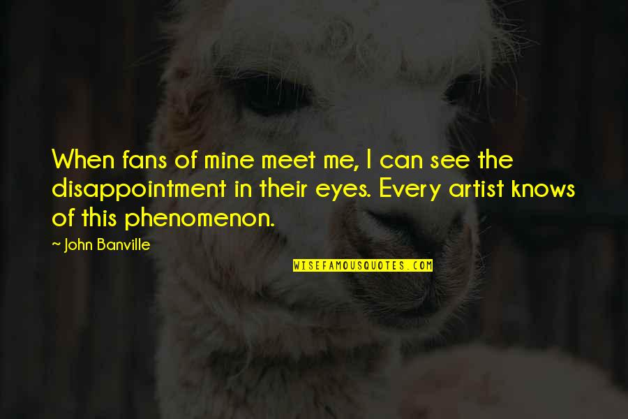 Mine Me Quotes By John Banville: When fans of mine meet me, I can