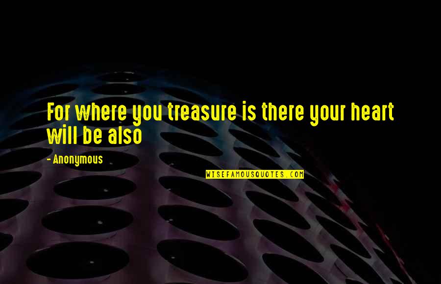 Minella Chimp Quotes By Anonymous: For where you treasure is there your heart