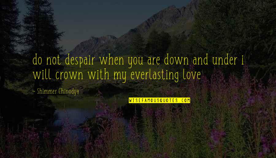 Mingua Significado Quotes By Shimmer Chinodya: do not despair when you are down and