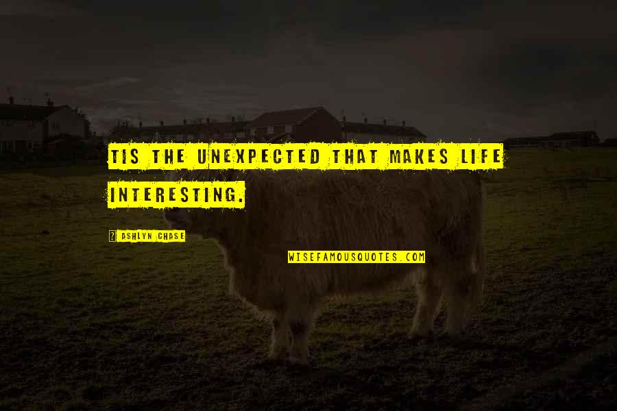 Mingulay Quotes By Ashlyn Chase: Tis the unexpected that makes life interesting. Mingulay Quotes By Ashlyn Chase: Tis the unexpected that makes life interesting.