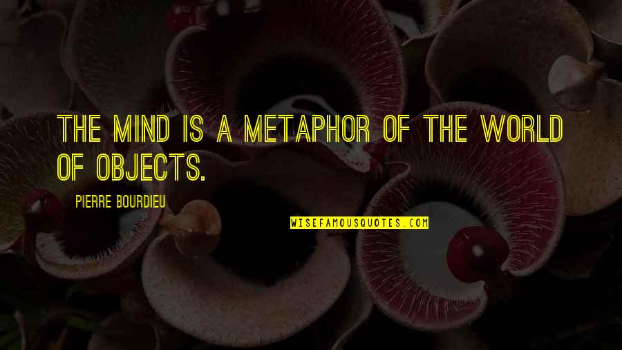 Minimized Quotes By Pierre Bourdieu: The mind is a metaphor of the world