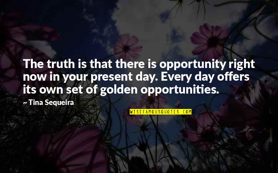 Ministerede Quotes By Tina Sequeira: The truth is that there is opportunity right