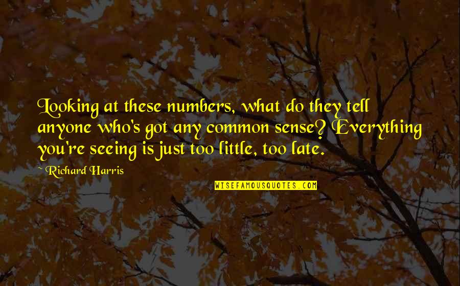 Minkin Management Quotes By Richard Harris: Looking at these numbers, what do they tell Minkin Management Quotes By Richard Harris: Looking at these numbers, what do they tell