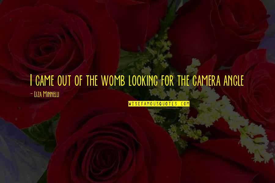 Minnelli Quotes By Liza Minnelli: I came out of the womb looking for Minnelli Quotes By Liza Minnelli: I came out of the womb looking for