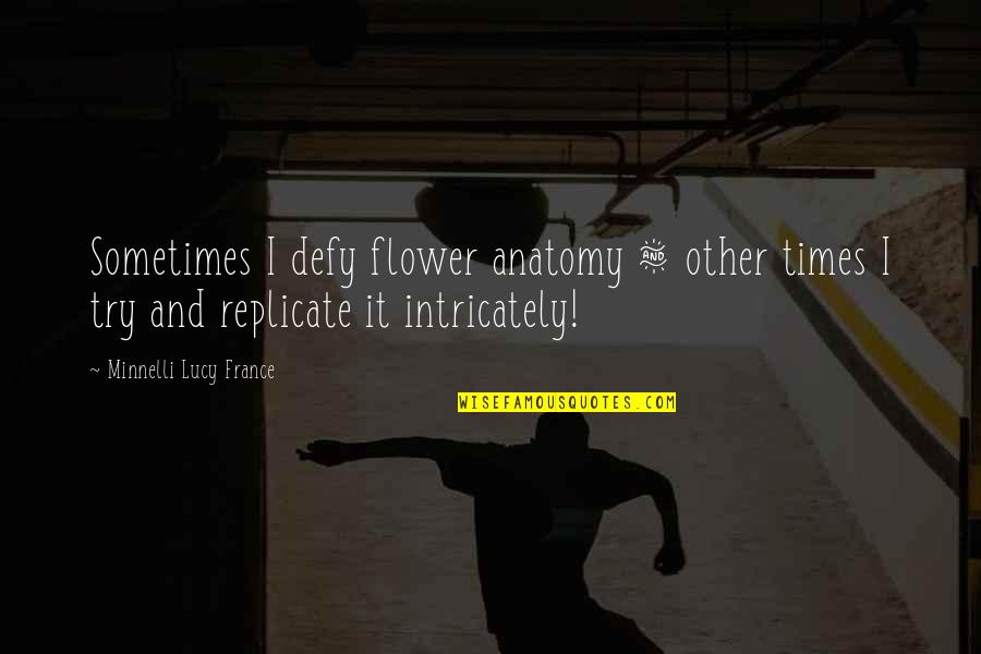 Minnelli Quotes By Minnelli Lucy France: Sometimes I defy flower anatomy & other times Minnelli Quotes By Minnelli Lucy France: Sometimes I defy flower anatomy & other times