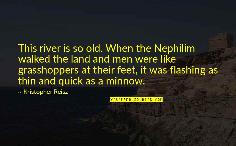 Minnow Quotes By Kristopher Reisz: This river is so old. When the Nephilim Minnow Quotes By Kristopher Reisz: This river is so old. When the Nephilim