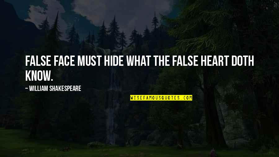 Minoan Lines Quotes By William Shakespeare: False face must hide what the false heart