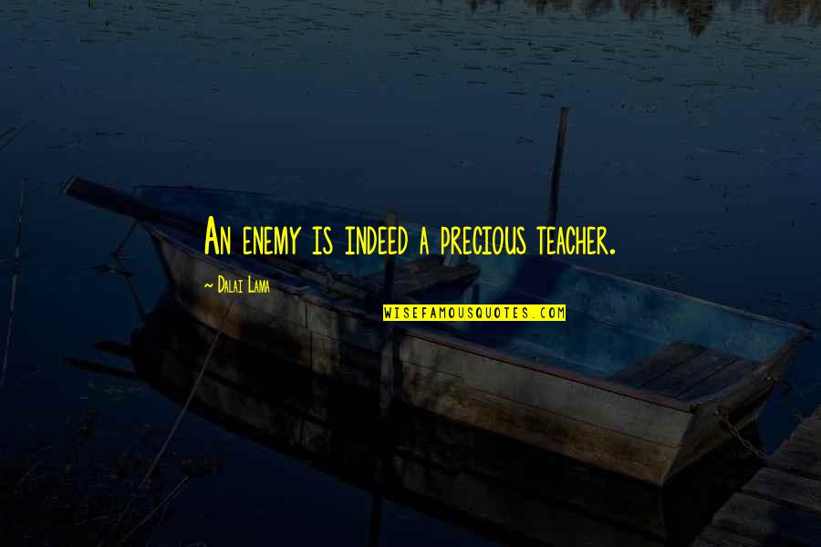 Minor Setback Major Comeback Quotes By Dalai Lama: An enemy is indeed a precious teacher.