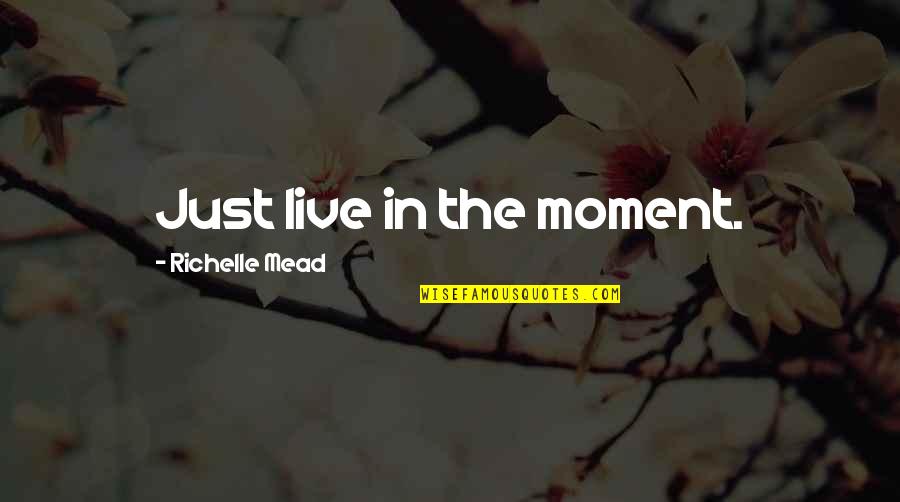 Minori Toradora Quotes By Richelle Mead: Just live in the moment.