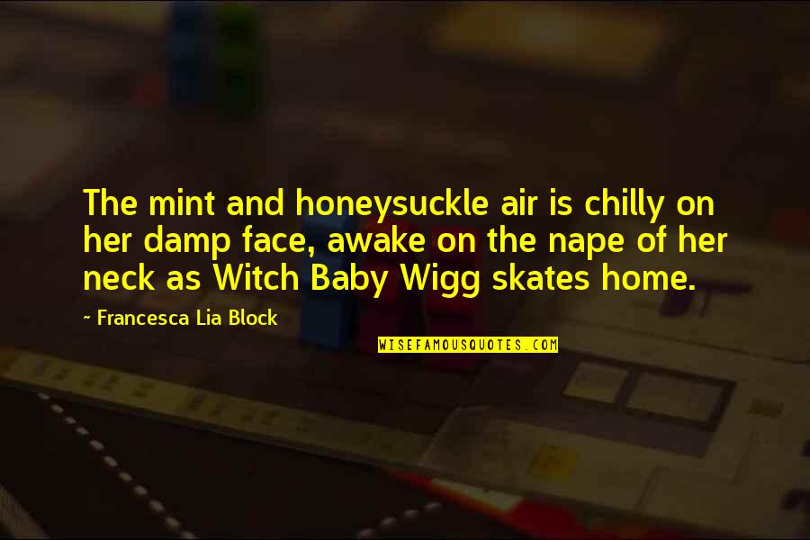 Mint Quotes By Francesca Lia Block: The mint and honeysuckle air is chilly on