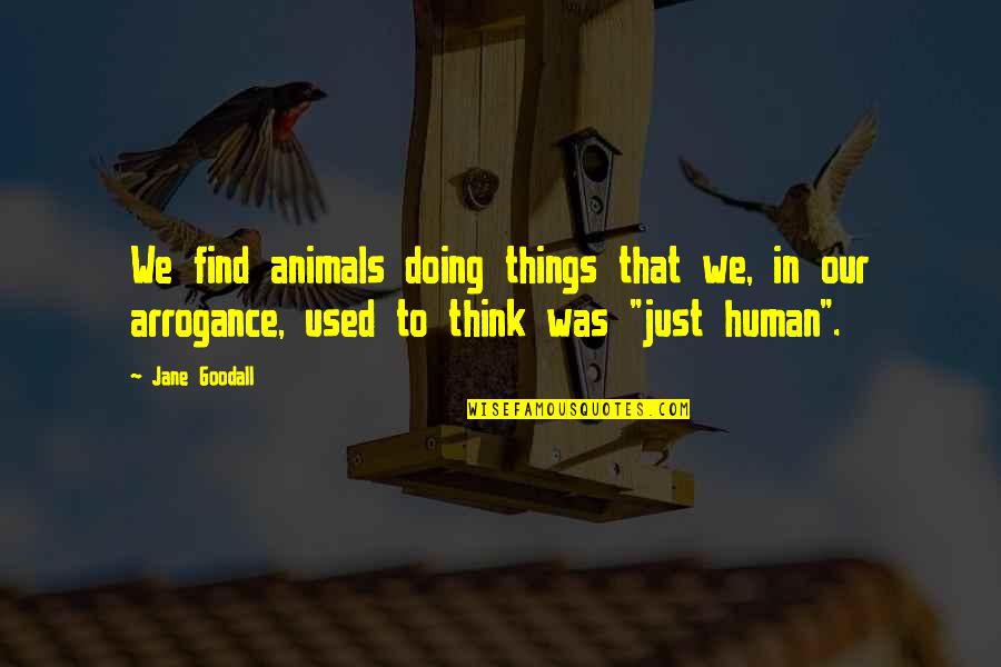 Minuni Dumnezeiesti Quotes By Jane Goodall: We find animals doing things that we, in
