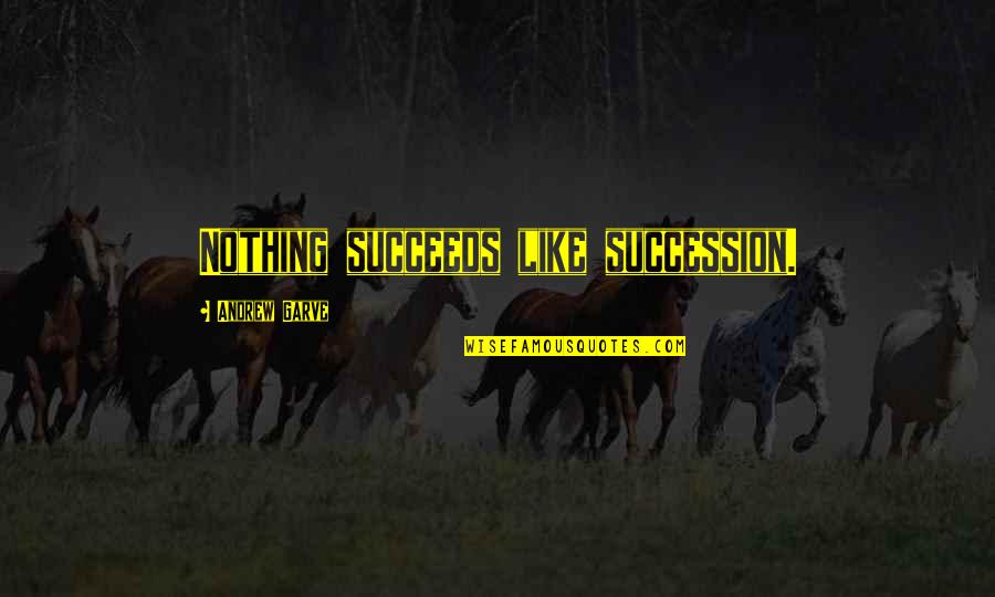 Miracle 34th Street Quotes By Andrew Garve: Nothing succeeds like succession.