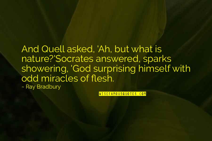 Miracles Of Nature Quotes By Ray Bradbury: And Quell asked, 'Ah, but what is nature?'Socrates Miracles Of Nature Quotes By Ray Bradbury: And Quell asked, 'Ah, but what is nature?'Socrates