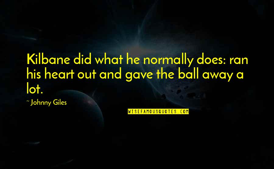 Miragaia Mapa Quotes By Johnny Giles: Kilbane did what he normally does: ran his