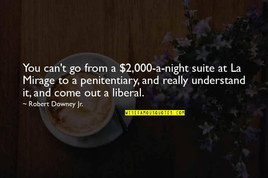 Mirage Quotes By Robert Downey Jr.: You can't go from a $2,000-a-night suite at