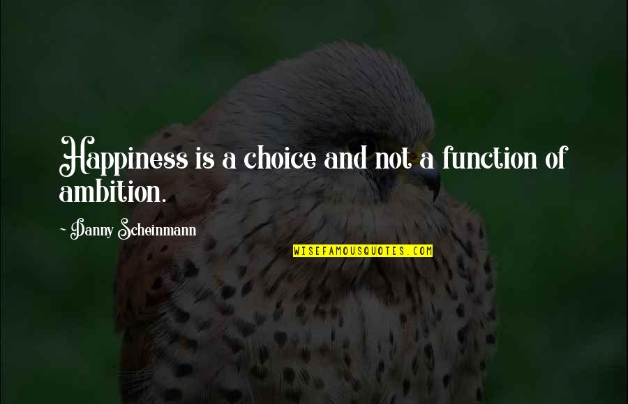 Miranda Hobbes Best Quotes By Danny Scheinmann: Happiness is a choice and not a function