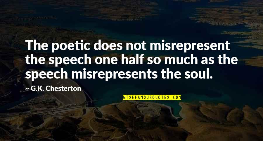 Mirc Smart Quotes By G.K. Chesterton: The poetic does not misrepresent the speech one