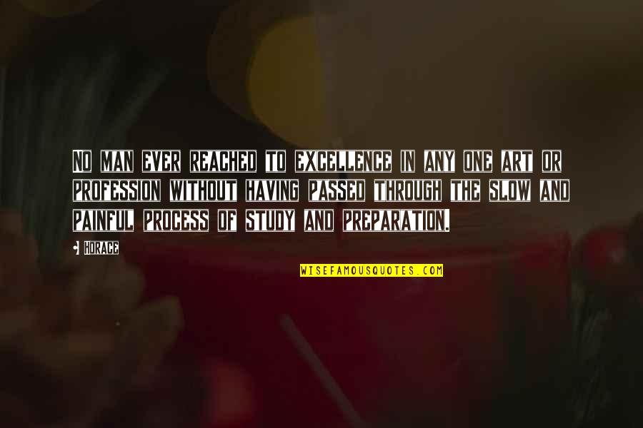 Miriem Makeba Quotes By Horace: No man ever reached to excellence in any Miriem Makeba Quotes By Horace: No man ever reached to excellence in any