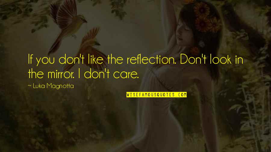 Mirror Reflection Quotes By Luka Magnotta: If you don't like the reflection. Don't look