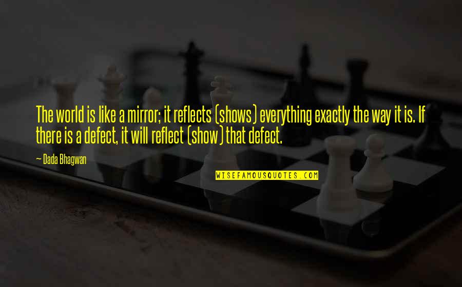 Mirror Show Quotes By Dada Bhagwan: The world is like a mirror; it reflects Mirror Show Quotes By Dada Bhagwan: The world is like a mirror; it reflects