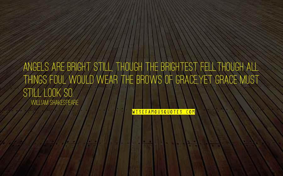 Mirrored Closet Quotes By William Shakespeare: Angels are bright still, though the brightest fell.Though